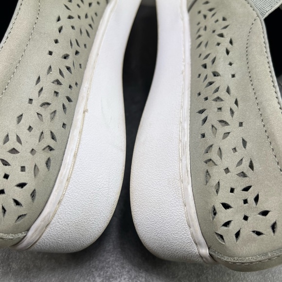 Vionic MIDI Perf Women Shoes Gray 8.5M Perforated Leather Slip On Casual Loafers - Picture 9 of 16